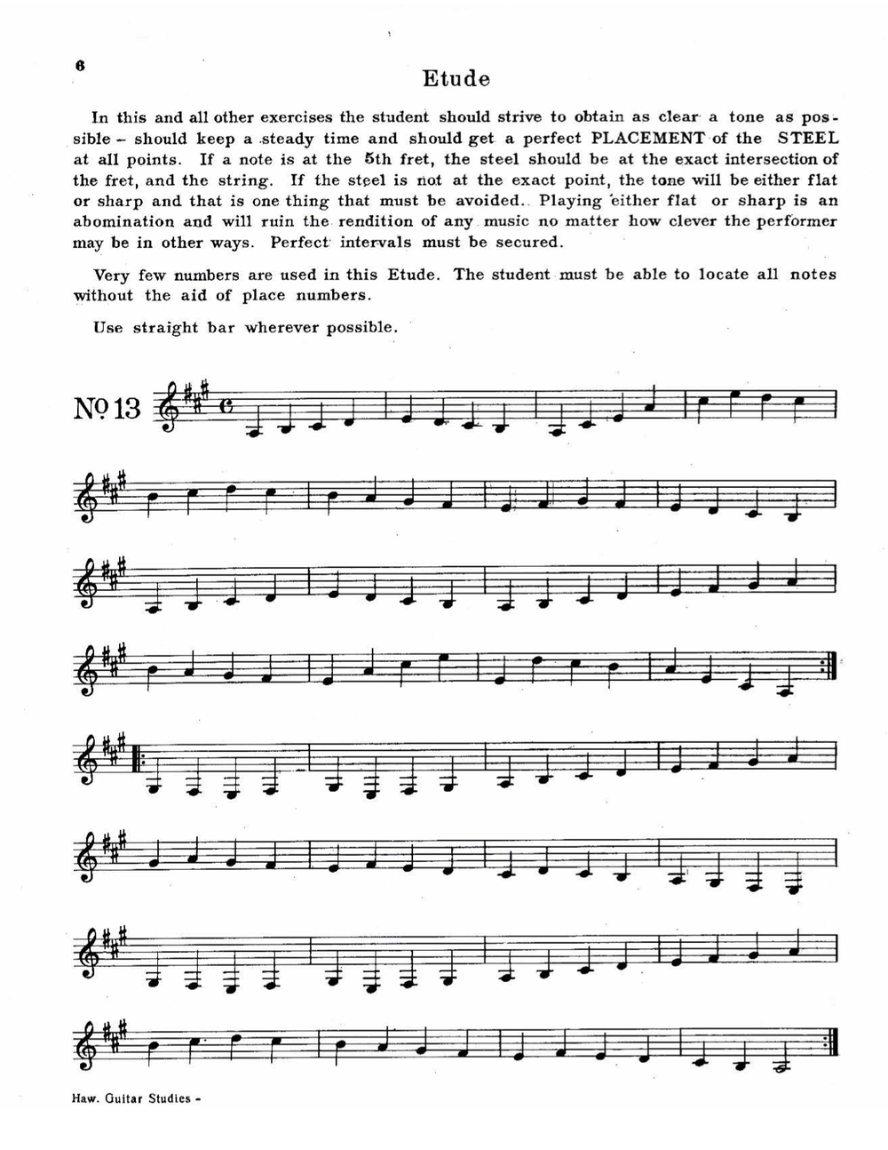 Smith's Technique Studies for Hawaiian Guitar (1931) — Volk Media
